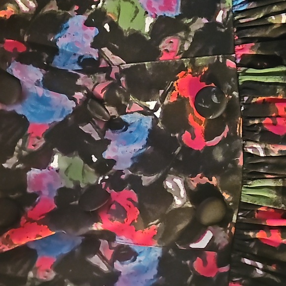 Betsey Johnson Dark Floral Tulle Dress - Picture 2 of 4